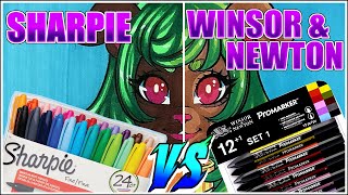 Sharpie Markers vs Winsor amp Newton Markers Sharpie Vs Winsor amp Newton  Marker Review [upl. by Joly]