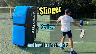 SLINGERBAG Slinger Tennis ball machine review and a training session idea [upl. by Rehm]