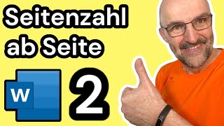 SEITENZAHLEN WORD ab Seite 2 Update 2024  Tutorial [upl. by Aral]