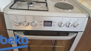 How to set BEKO oven start stop cooking time [upl. by Jeritah]