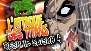 RÉSUMÉ LATTAQUE DES TITANS SAISON 4  PARTIE 1 ET 2 [upl. by Eislel]