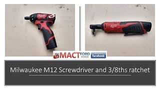 Milwaukee M12 Screwdriver and 38ths ratchet [upl. by Atinot]