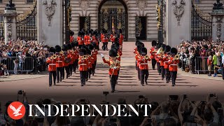 Live Royals joins parade outside Buckingham Palace celebrating French Entente anniversary [upl. by Humo]