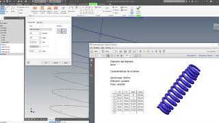 Inventor Spring Variable Pitch  Variable Radius [upl. by Aietal245]