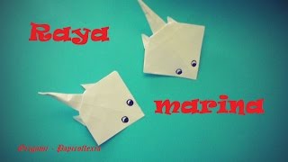 Origami  Papiroflexia Raya de mar de papel fácil de hacer [upl. by Ahtaga543]