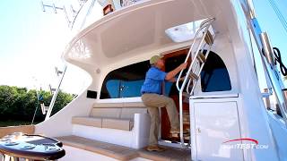 Hatteras GT59 2019 Features Video  By BoatTESTcom [upl. by Tiduj248]