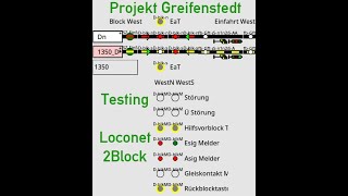 RocrailInFremo Loconet2Block Testing [upl. by Atteram]