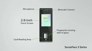 SenseFace 3 Series SIPReady MultiBiometric Access Control Terminal [upl. by Auqinihs]