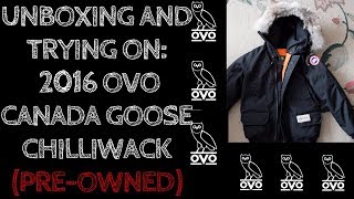 Very quick Unboxing and Trying on 1200 OVO Canada Goose ChilliwackDrake [upl. by Ailaham361]