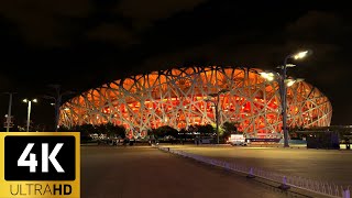 National Stadium Birds Nest Beijing China  Walking Tour 4K [upl. by Aleetha264]