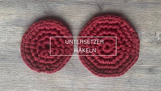 Untersetzer häkeln  schnell und einfach gemacht [upl. by Yadsnil]