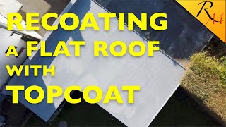 Recoating a fibreglass flat roof with topcoat [upl. by Sylvanus]