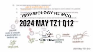 IB Biology HL 2024 May TZ1 Paper 1 Q12 [upl. by Telrahc]