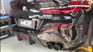 Bmw 840i B58 exhuast wRES Racing exhaust sound exhaust automobile bmw racing 840i [upl. by Fu835]