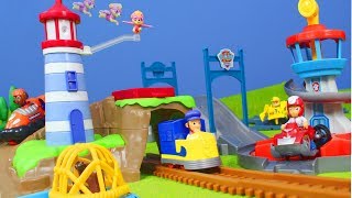 Paw Patrol Spielzeug Neue Zug Roll mit Feuerwehrmann Marshall Chase amp Ryder für Kinder [upl. by Labotsirc497]