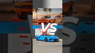 Dodge Challenger Vs Corvette C8 corvette dodge dragrace beamngdrive gaming [upl. by Radferd]