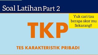 Latihan soal CPNS 2024  Contoh soal CPNS 2024  TKP [upl. by Arbma]