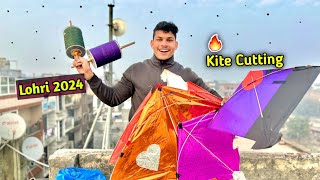 🔥Kite Cutting on Lohri 2024  Kite Flying Festival  Kites Vlog [upl. by Fast766]