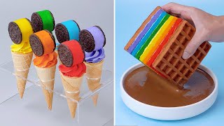 Amazing Colorful Cake Decorating Tutorial  So Yummy Chocolate Cake  Perfect Cake Recipe [upl. by Terris64]