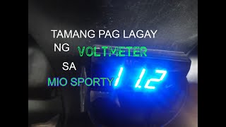 HOW TO INSTALL VOLTMETER ON MIO SPORTY [upl. by Lladnik758]