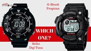 Which One IS Better Seiko Digi Tuna vs G Shock Frogman Comparison [upl. by Dole]