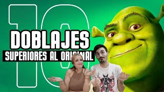 ESPAÑOLES REACCIONAN A 10 DOBLAJES LATINOS QUE SUPERARON AL ORIGINAL [upl. by Ahsertal93]