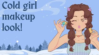 Cold girl makeup look Vlogmas day 4❄️ [upl. by Fifine]