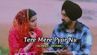 Tere mere pyar Nu Slowed ReverbLofidiljit dosanjh x Surjitkhan  Sourav Verma [upl. by Otsenre]