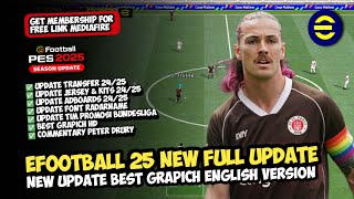 eFootball PES 2025 New Latest Update Transfer Jersey amp Kits 2425 Update Tim Promosi Best Grapich HD [upl. by Galang]