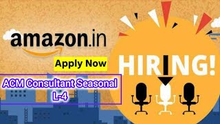 ACM Consultant Seasonal  Saijal Agrawal  Amazon hiring  Amazon jobs [upl. by Nagel165]