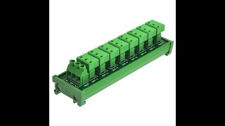 OONO DIN Rail Mount 30A300V 8x3 Position Pluggable Terminal Block Distribution Module  MDD1341T1 [upl. by Gittle]