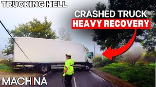 A Stuck Crashed Truck Heavy Recovery  Trucking Hell  S6E17  MachinaOfficial [upl. by Einnij92]