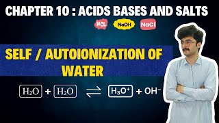 Self ionization of water  Autoionization of water  class 10 chemistry [upl. by Lladnyk]