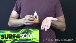 HOW TO REMOVE GORILLA GLUE WITH SURFASOLVE HAND WIPES REPLACE ACETONE [upl. by Pentheas834]