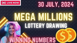 Mega Millions Lottery Drawing for July 30 2024  Live Winning Numbers amp Results [upl. by Eitirahc]