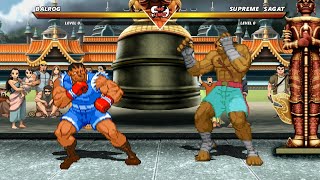 BALROG vs SUPREME SAGAT  High Level Awesome Fight [upl. by Fornof]