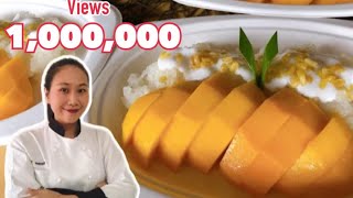 How To Make Thai Mango Sticky Rice  ThaiChef food [upl. by Aloiv]