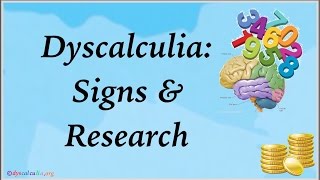 Dyscalculia Signs amp Research by Dyscalculiaorg [upl. by Hainahpez]