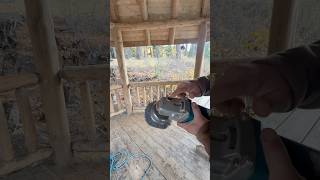 How we use a Osborne ￼Nylon Brush ￼restoration woodworking logcabin woodrestoration diy [upl. by Leavitt]