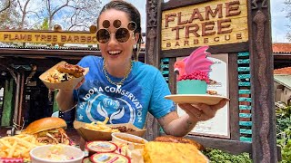 Flame Tree Barbecue Feast  Eating The WHOLE Menu At Disneys Animal Kingdom [upl. by Bamford646]