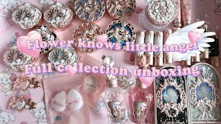 Flower knows 🪽little angel allin full collection aesthetic asmr unboxing swatches try on [upl. by Atteiluj]