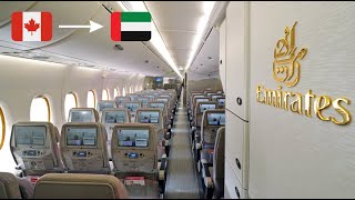 TRIP REPORT  EMIRATES A380 Toronto  Dubai ECONOMY CLASS [upl. by Monagan]