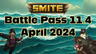 Smite New Battlepass Cross Gen Pass Dapper Denizens April 2024 [upl. by Enicnarf]