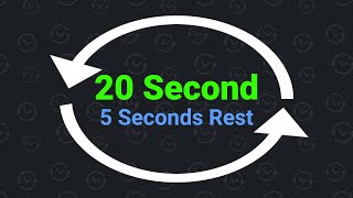 20 Second Interval Timer with 5 Seconds Rest [upl. by Cyb]