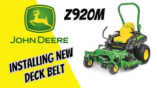 Z920m Deck Belt Replacement [upl. by Felix467]