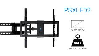 PERLESMITH PSXLF02 Long Arm Full Motion TV Wall Mount Installation Video [upl. by Bruning546]