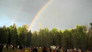 Double Rainbow Rainbow Gathering New Mexico July 4th 2009 [upl. by Atteuqahs]