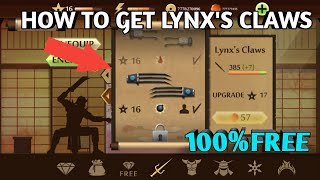 How to get lynxs claws free Shadow fight 2 [upl. by Pandora445]