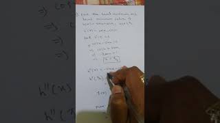 Local maximum and minimum valueSecond order derivative testClass 12 math [upl. by Aurita]