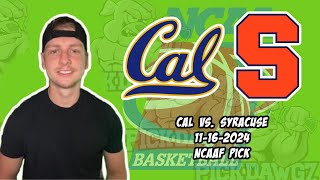 Cal vs Syracuse 111624 College Football Picks amp Predictions  Week 12 NCAAF [upl. by Esertap]